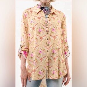 ARATTA Silent Journey Beige Women's Top L NWT